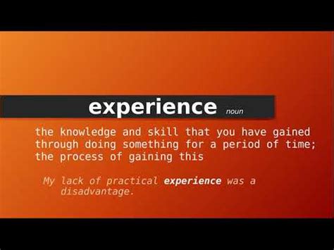 2001xperience|EXPERIENCE Definition & Meaning .